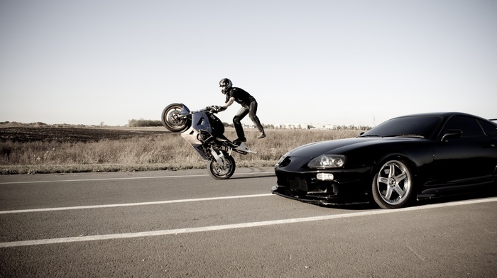 car, motorcycles, motorcycle