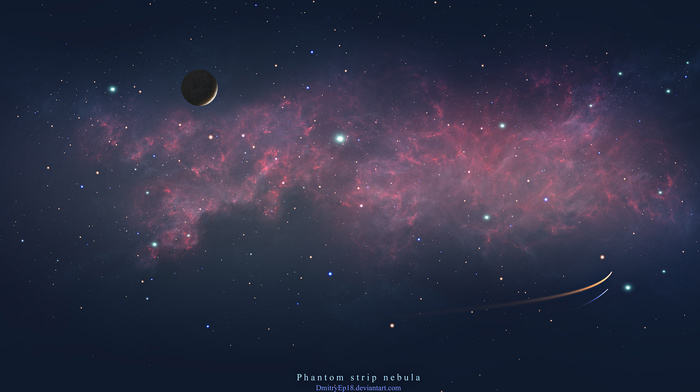 planet, nebula, space