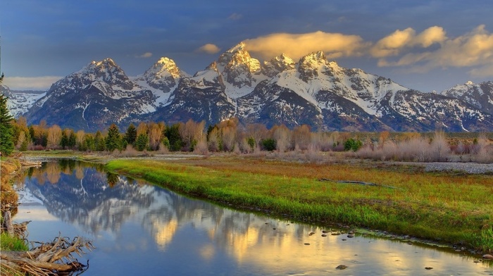 nature, grass, mountain