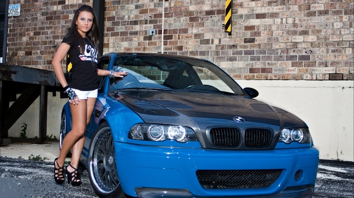 bmw, blue, m3, girl, wheels, BMW, cars