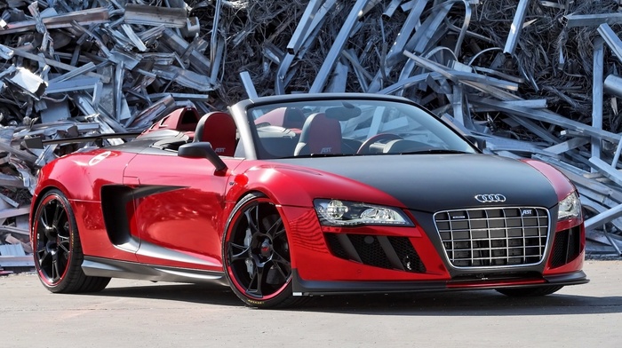 red, tuning, Audi, cars, background, supercar