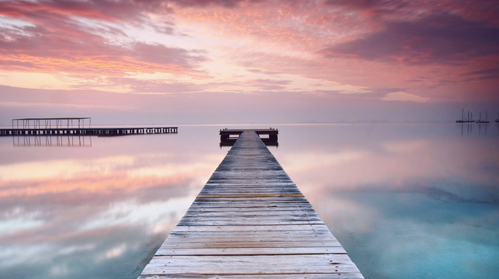 beach, reflection, water, nature, sea