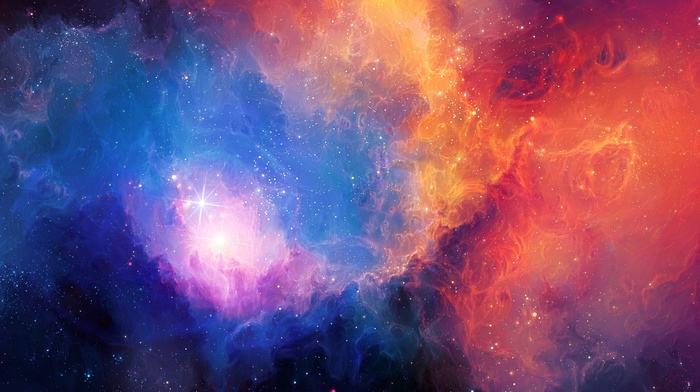 space, art, nebula, stars