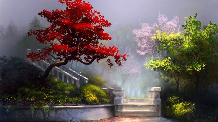 nature, park, trees, landscape
