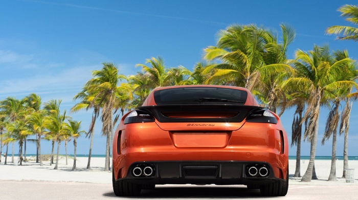 stunner, rear view, sky, Porsche