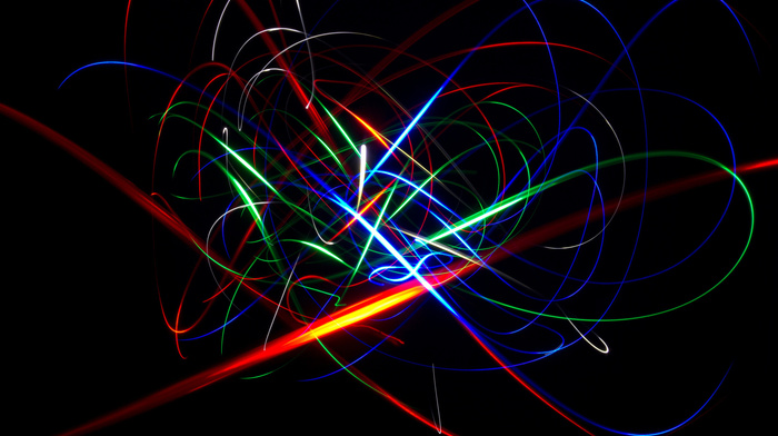 background, abstraction, blue, red, green, 3D, yellow