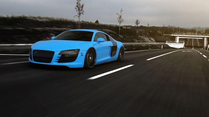 road, speed, Audi, cars