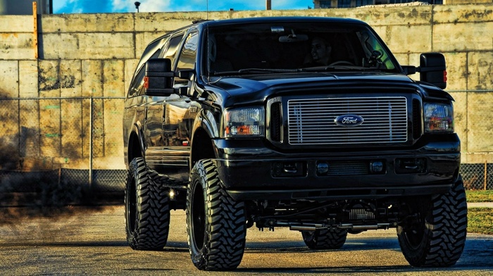 cars, black, wheels, fence