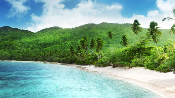 nature, sky, clouds, sea, landscape, beach