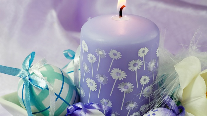 holiday, candle, flowers