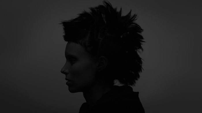 The Girl with the Dragon Tattoo, monochrome, Rooney Mara