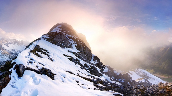 mountain, nature, winter, landscape