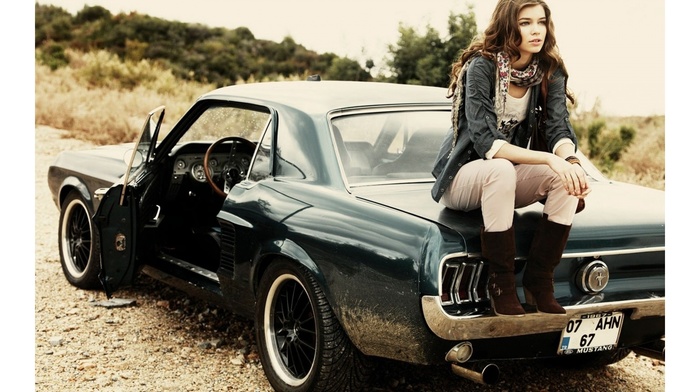 old car, girl with cars, car, classic car, girl