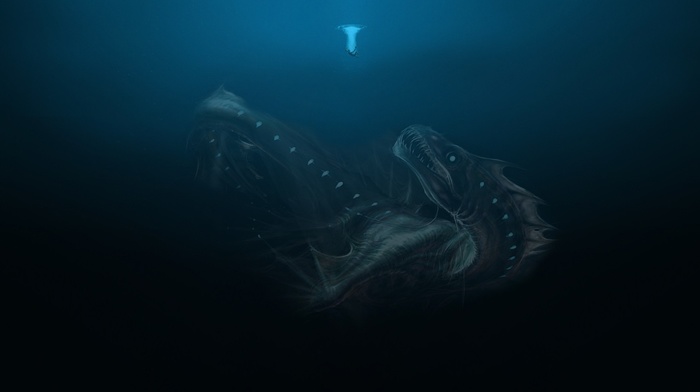 sea monsters, underwater, deep sea