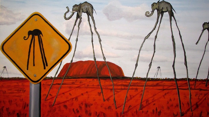 Salvador Dal, signs, elephants, artwork