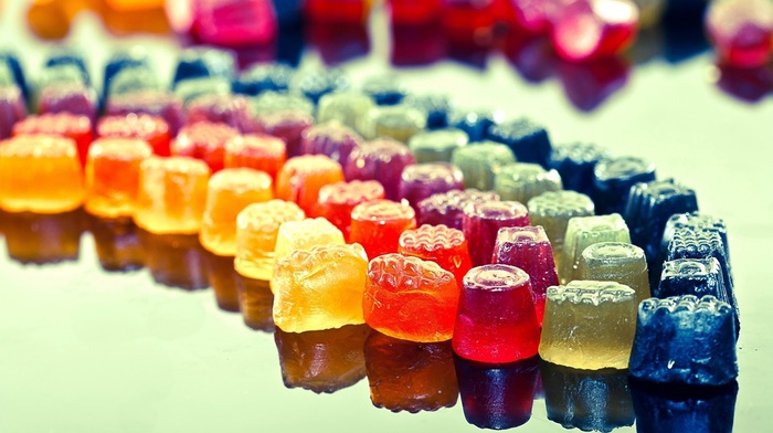 colorful, macro, gummy bears, simple, photography, jelly