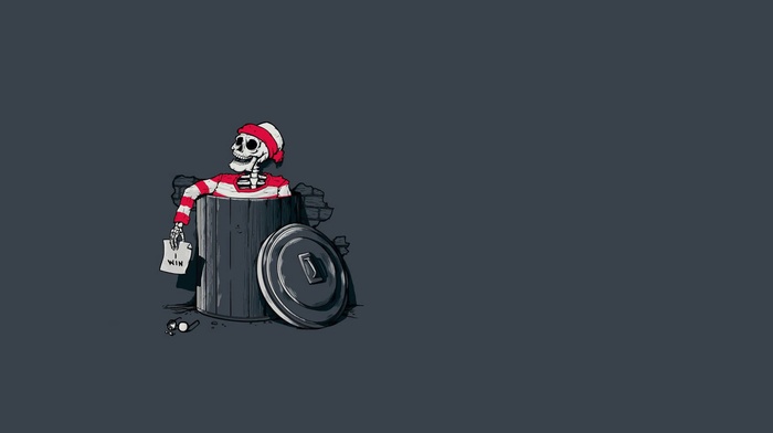 humor, skeleton, simple, Waldo