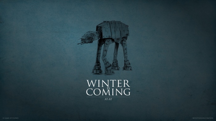 at, Game of Thrones, crossover, a song of ice and fire, house stark, winter is coming, Star Wars