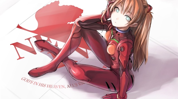 Asuka Langley Soryu, bodysuit, anime girls, anime, Neon Genesis Evangelion, hair ornament, Nerv