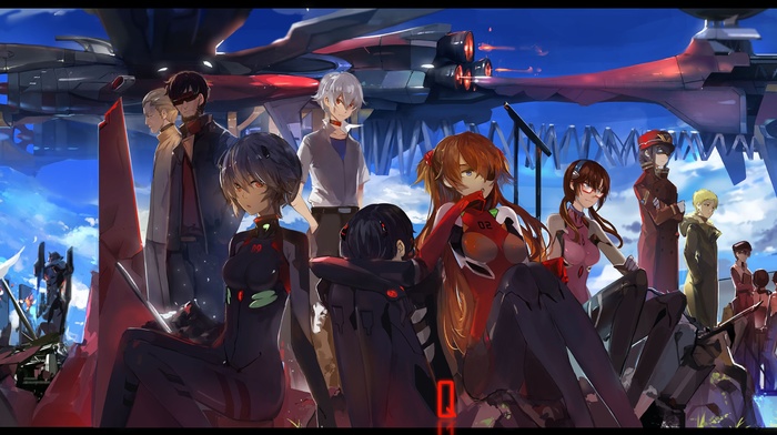 Ayanami Rei, EVA Unit 02, Neon Genesis Evangelion, Asuka Langley Soryu, anime, Gendo Ikari, Ikari Shinji