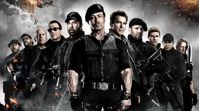 Bruce Willis, Jason Statham, The Expendables 2, Arnold Schwarzenegger, Sylvester Stallone, movies