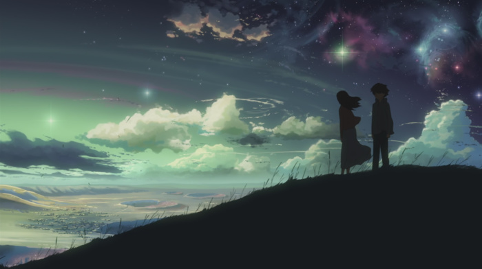 space, 5 Centimeters Per Second, stars, anime