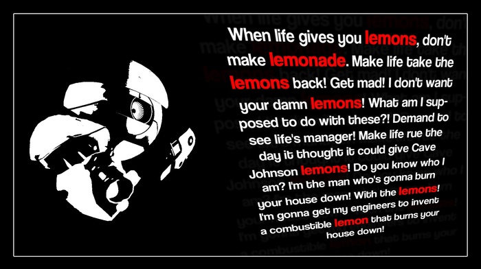 Portal 2, Portal, Cave Johnson, quote