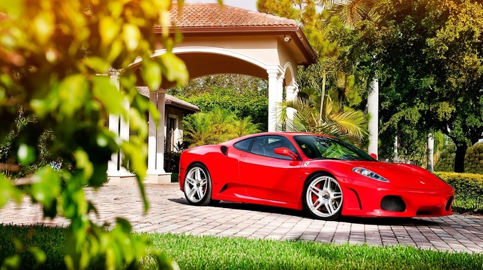 red, ferrari, cars, car