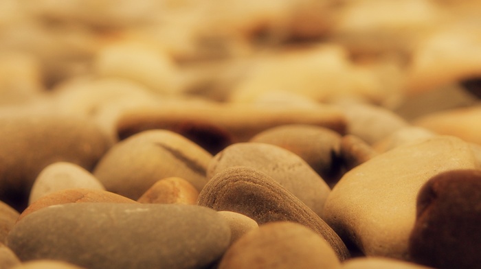 stones, depth of field