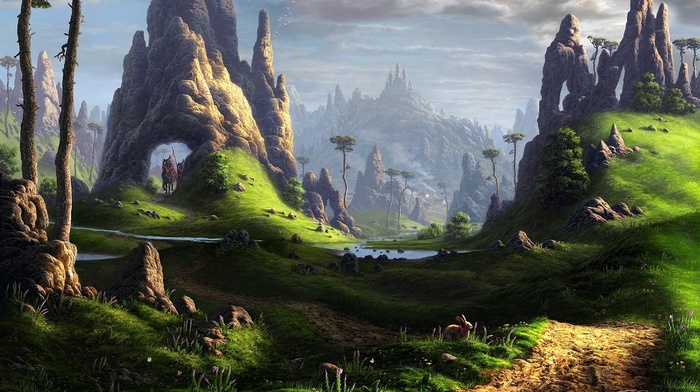 landscape, fantasy art