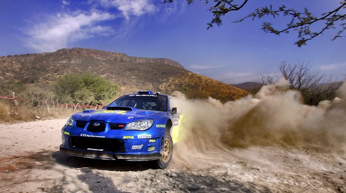 drift, blue cars, Subaru Impreza, rally cars