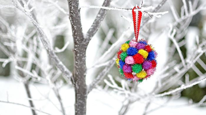 toy, tree, twigs, decoration, winter