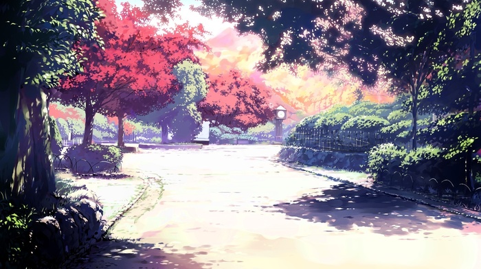 trees, anime