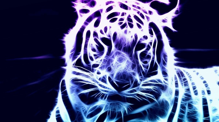 abstraction, 3D, tiger