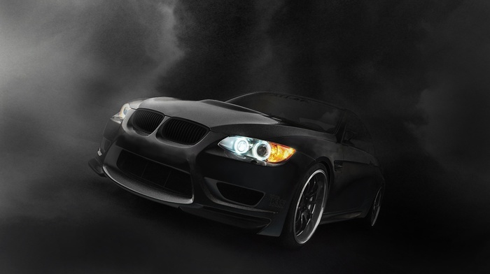 bmw, BMW, black, headlights, cars