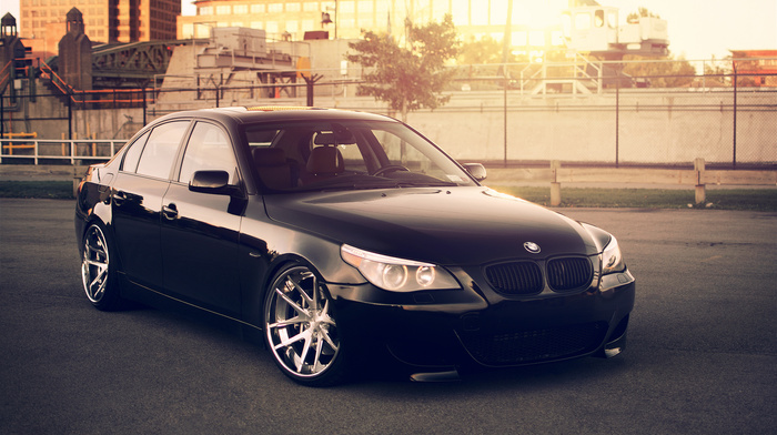 city, cars, bmw, Sun, BMW