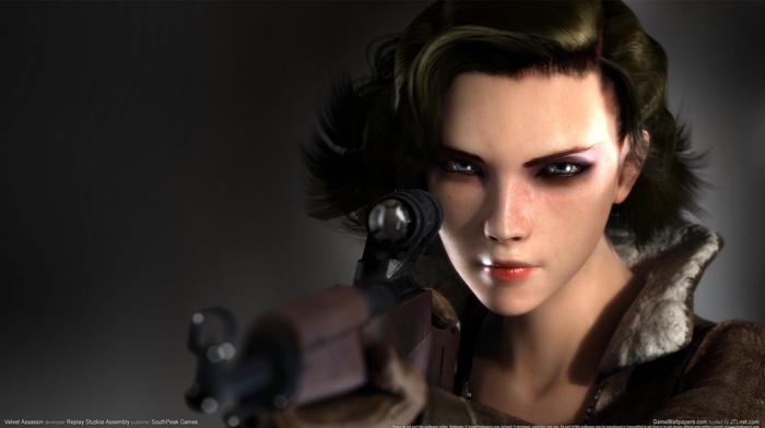 Velvet Assassin, sniper rifle, video games, girl