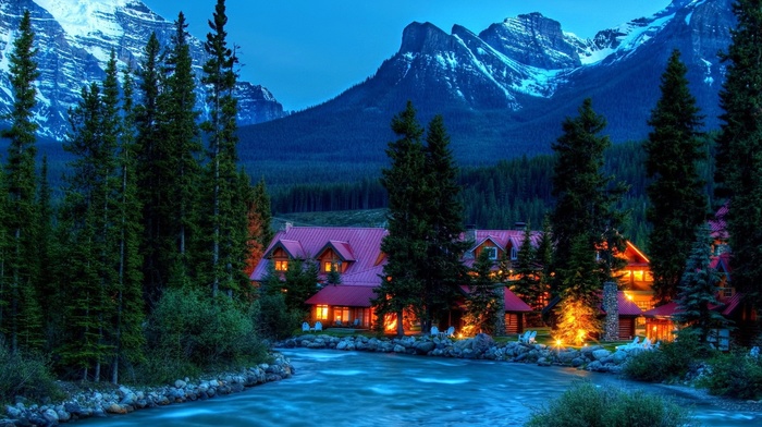 landscape, snowy peak