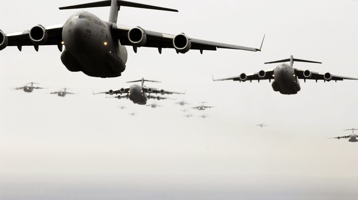 military aircraft, jets, airplane, Lockheed C, 5 Galaxy