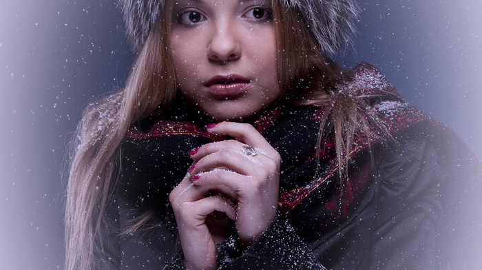 girl, winter, portrait, girls, cold