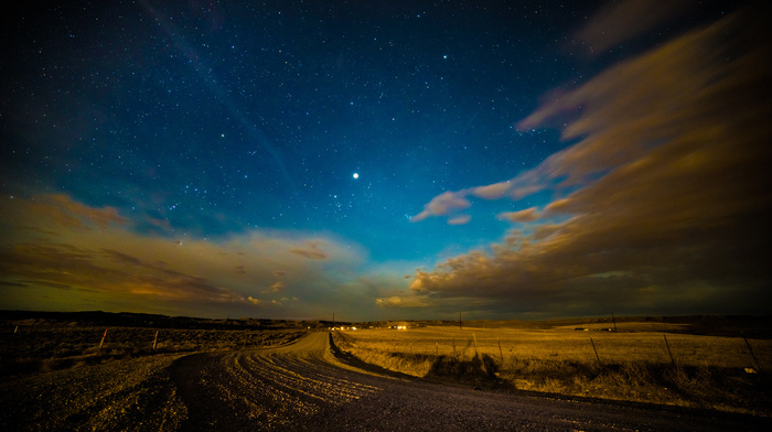 stars, sky, nature, USA, night, field