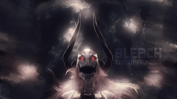 Bleach, anime, glowing eyes, Vasto Lorde, Hollow, horns, Kurosaki Ichigo