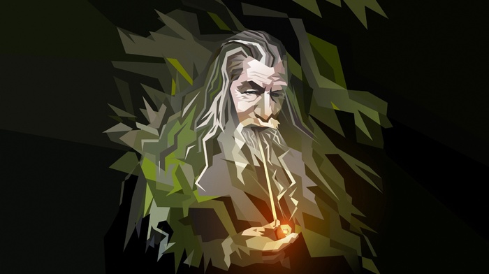 gandalf, low poly, wizard, pipes