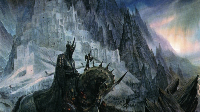 fantasy art, horse, Sauron, John Howe, The Lord of the Rings