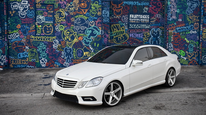 wheels, wall, Mercedes-Benz, white, cars