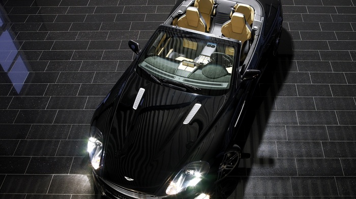 black, automobile, headlights, background, cars, Aston Martin