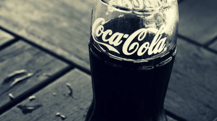 monochrome, coca, cola