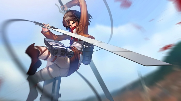 anime, Mikasa Ackerman, anime girls, Shingeki no Kyojin