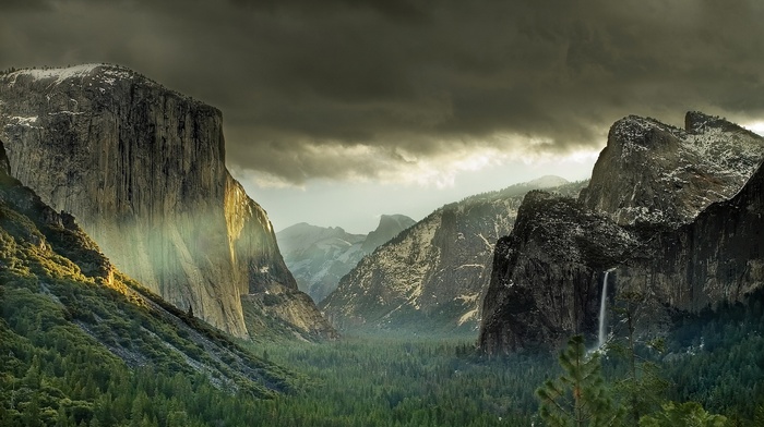 mountain, valley, landscape