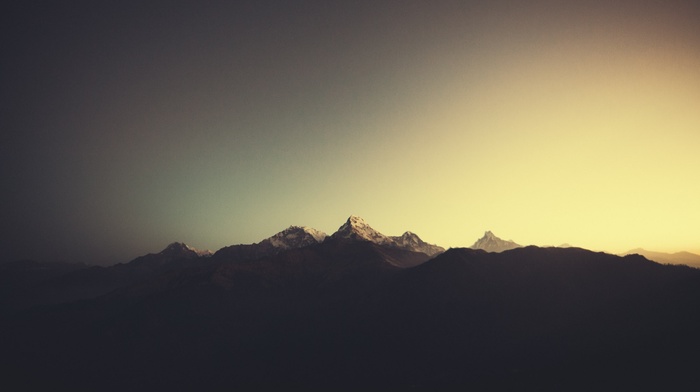 climbing, mountain, sunrise, Nepal, blurred, Himalayas, rock, sunlight, landscape, sunset, nature